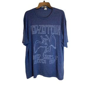 90'S/Y2K LED ZEPPELIN UNITED STATES OF AMERICA 1977 BY 707 FANTASY ACTIVEWEAR SZ